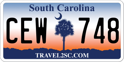 SC license plate CEW748