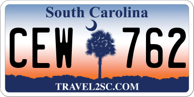 SC license plate CEW762