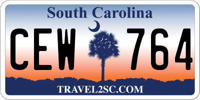 SC license plate CEW764