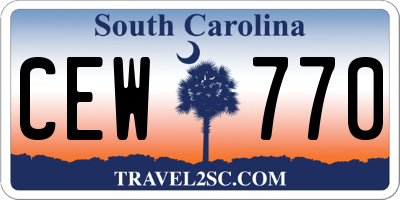 SC license plate CEW770