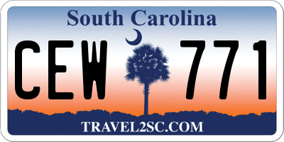 SC license plate CEW771