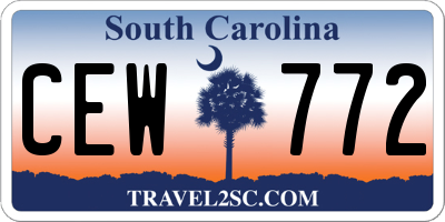 SC license plate CEW772