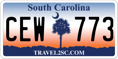 SC license plate CEW773
