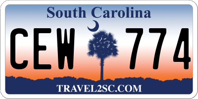 SC license plate CEW774