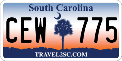 SC license plate CEW775