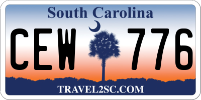 SC license plate CEW776