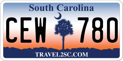 SC license plate CEW780
