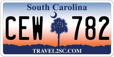 SC license plate CEW782