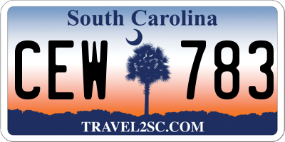 SC license plate CEW783