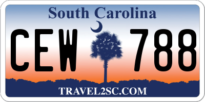 SC license plate CEW788