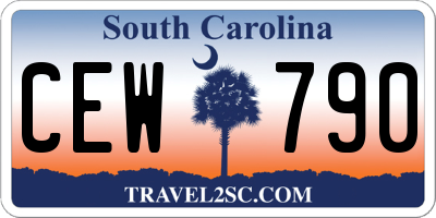 SC license plate CEW790