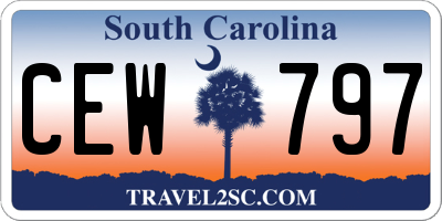 SC license plate CEW797