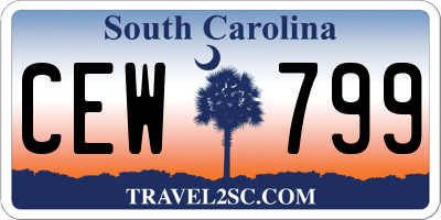 SC license plate CEW799