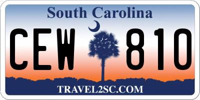 SC license plate CEW810