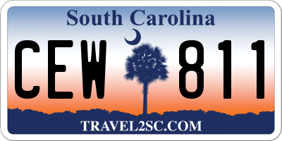 SC license plate CEW811