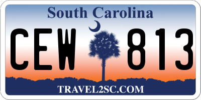 SC license plate CEW813