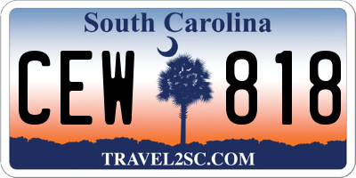 SC license plate CEW818