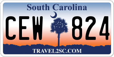 SC license plate CEW824