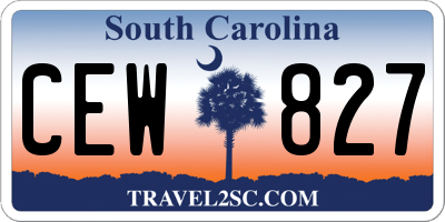SC license plate CEW827