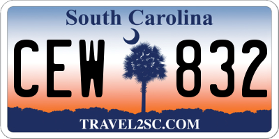 SC license plate CEW832