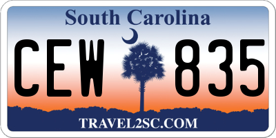 SC license plate CEW835