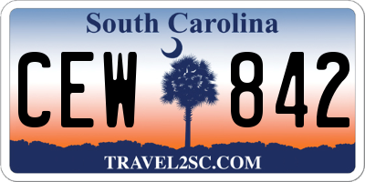 SC license plate CEW842