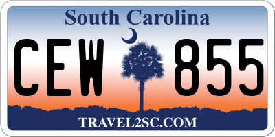 SC license plate CEW855