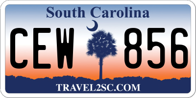 SC license plate CEW856