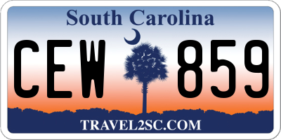 SC license plate CEW859