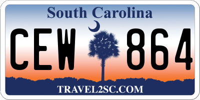 SC license plate CEW864