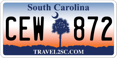 SC license plate CEW872