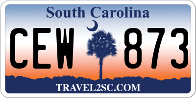SC license plate CEW873