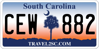 SC license plate CEW882