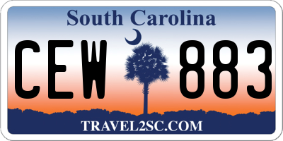 SC license plate CEW883