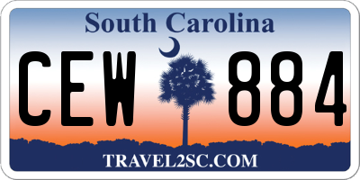 SC license plate CEW884