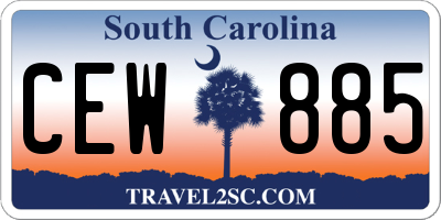 SC license plate CEW885