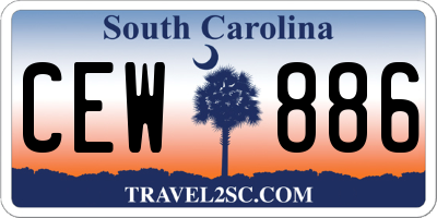 SC license plate CEW886