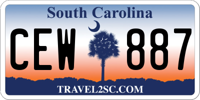 SC license plate CEW887