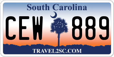 SC license plate CEW889