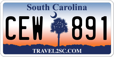 SC license plate CEW891