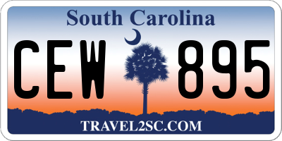 SC license plate CEW895