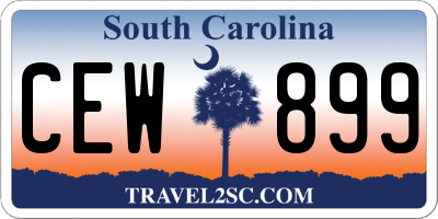 SC license plate CEW899