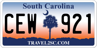 SC license plate CEW921