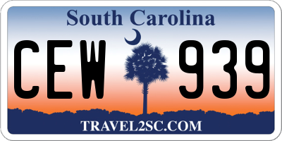 SC license plate CEW939