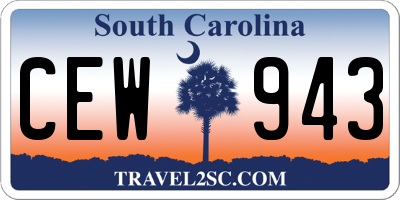 SC license plate CEW943