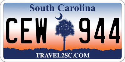 SC license plate CEW944