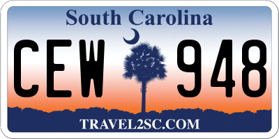 SC license plate CEW948