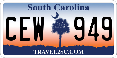 SC license plate CEW949