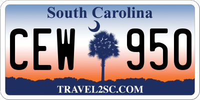 SC license plate CEW950