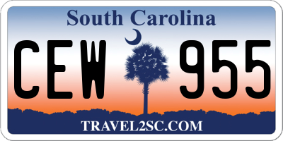SC license plate CEW955